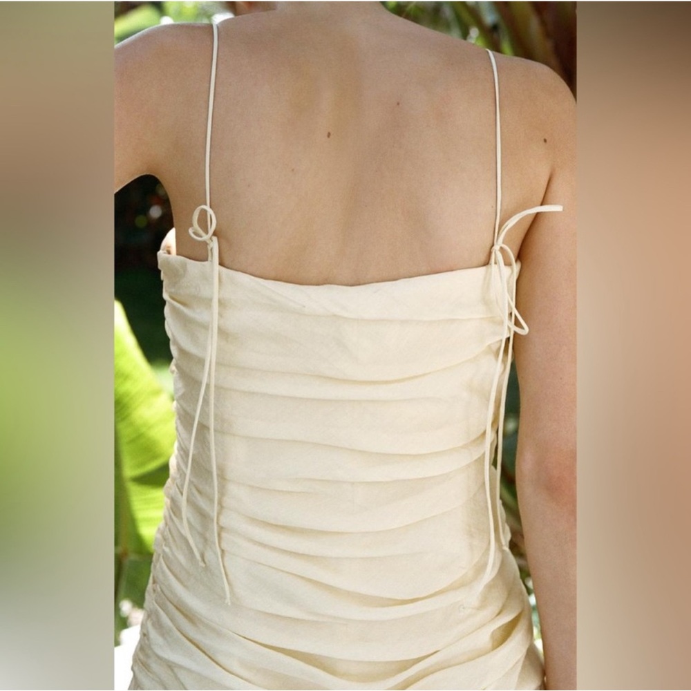 Zara ZW‎ Collection Drape Midi Yellow Dress Size L - Picture 13 of 15